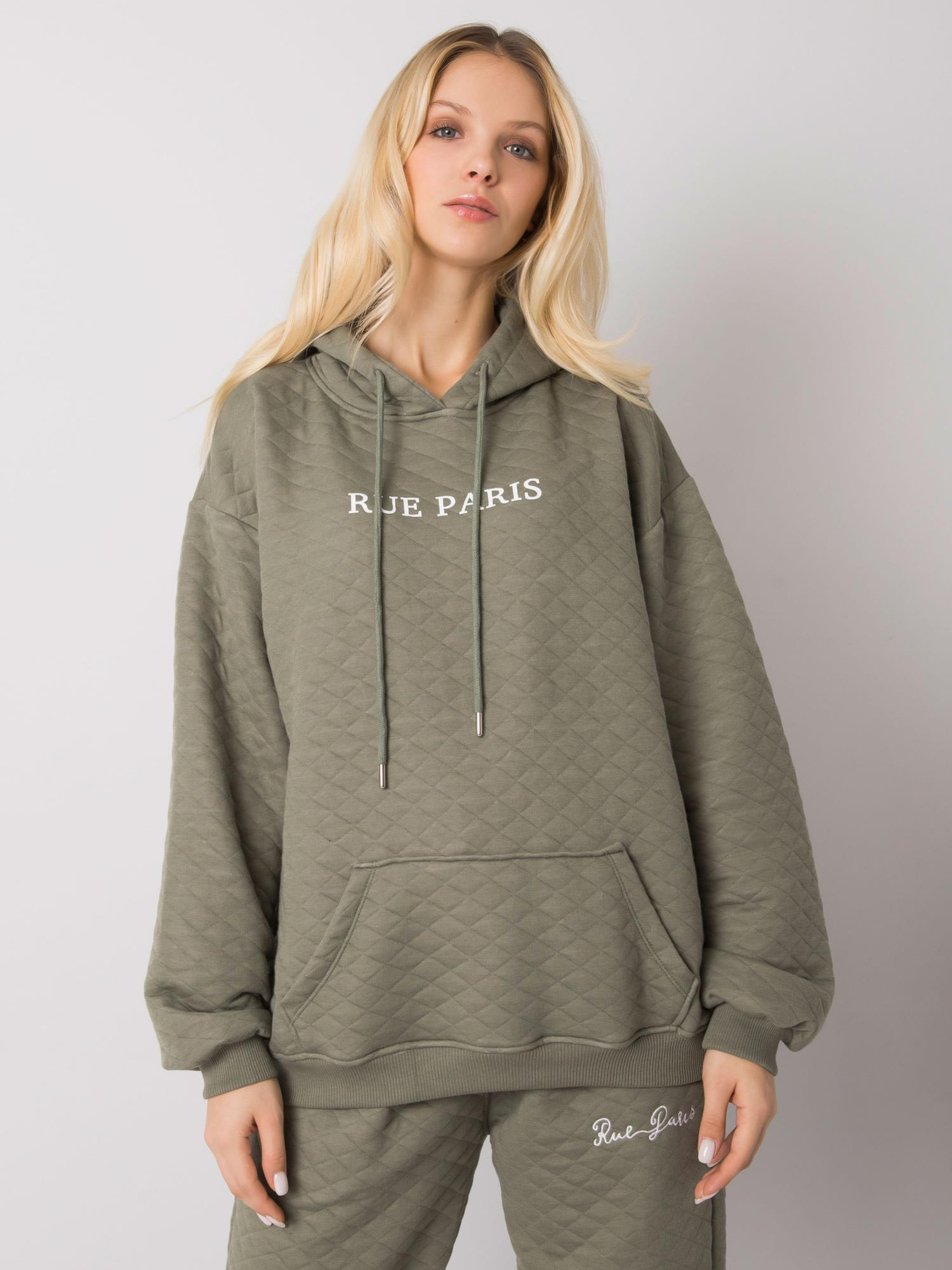 Khaki dámska prešívaná mikina s kapucňou RV-BL-7452.16-khaki Veľkosť: S/M