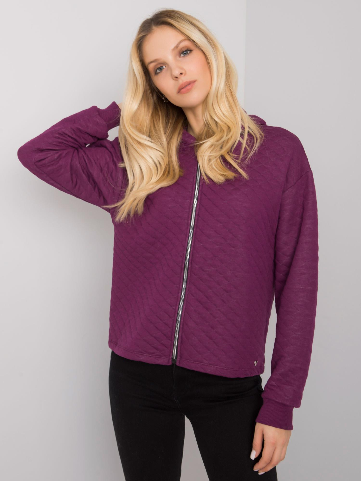Fuchsiová prešívaná mikina Melanie s kapucňou RV-BL-7449.66-violet Veľkosť: L/XL