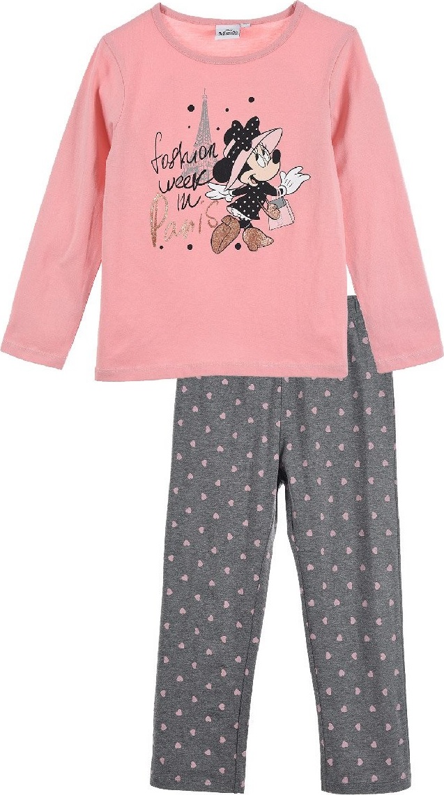 Ružovosivé dlhé pyžamo Minnie Mouse Veľkosť: 98