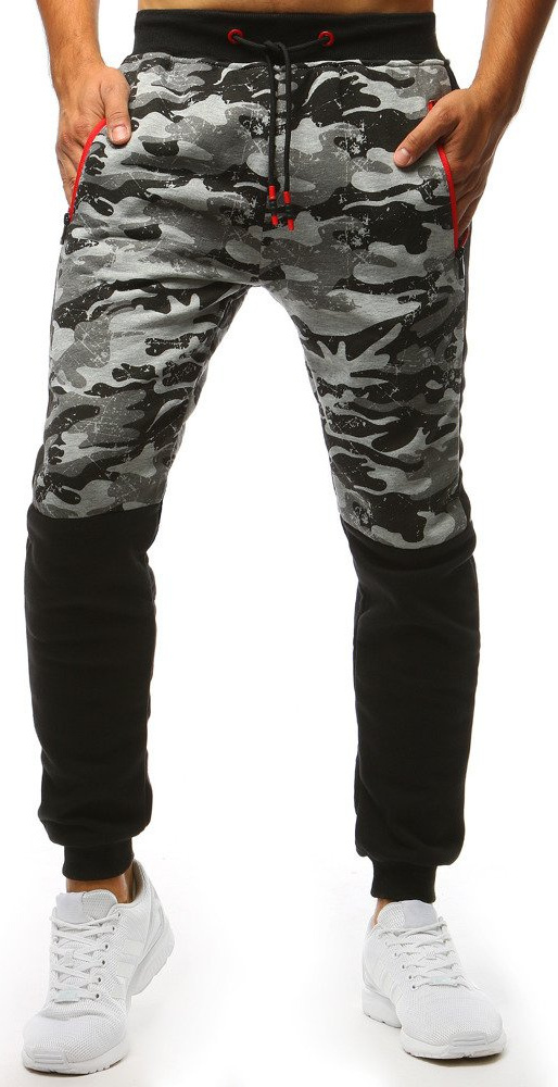 Šedé pánské maskáčové tepláky UX3493 Veľkosť: M