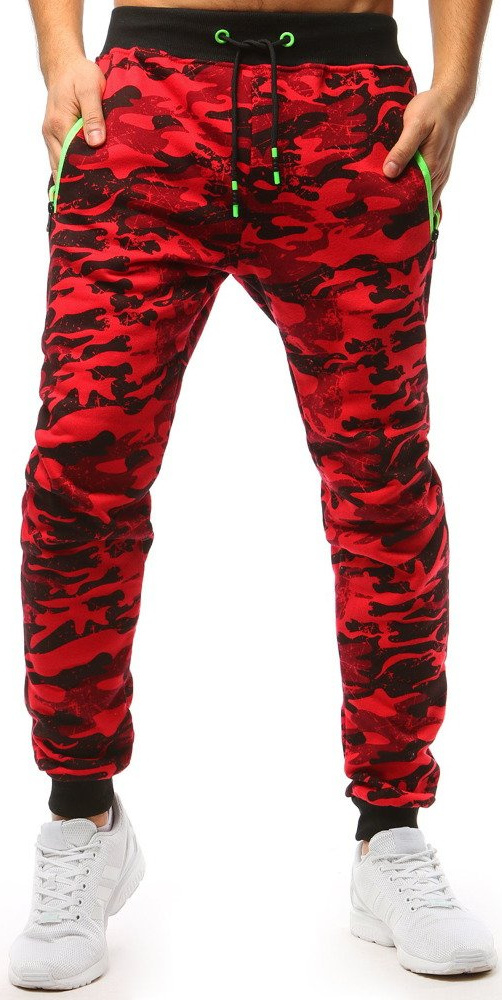 Červené pánske maskáčové tepláky UX3510 Veľkosť: M