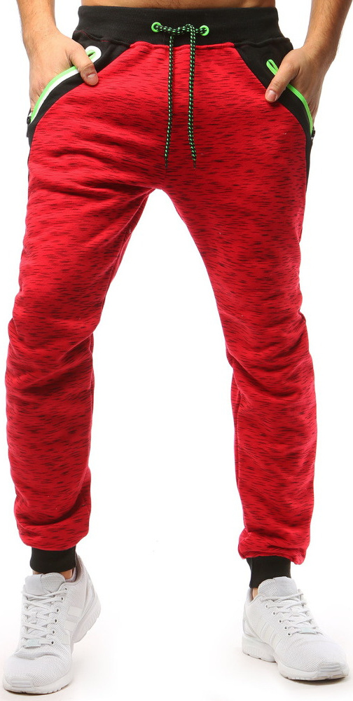 Červene pánske tepláky UX3513 Veľkosť: XL