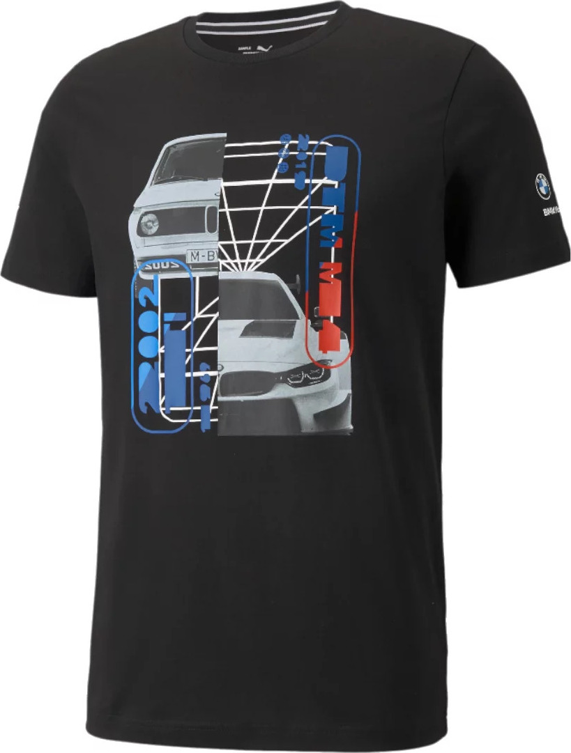 Čierne pánske tričko Puma BMW Motorsport Graphic Tee 531194-01 Veľkosť: XS