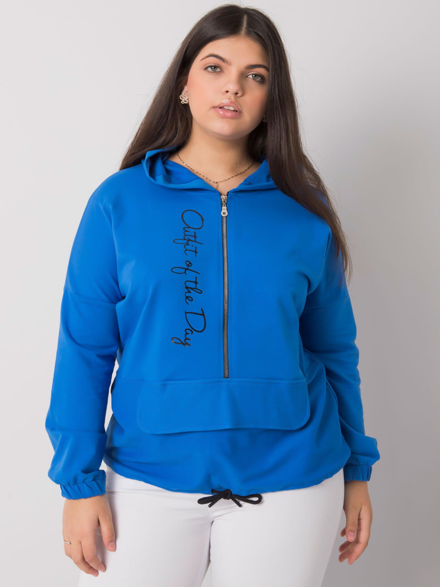 Modrá mikina Keighley s kapucňou a zipsom -RV-BL-7179.27-blue Veľkosť: ONE SIZE