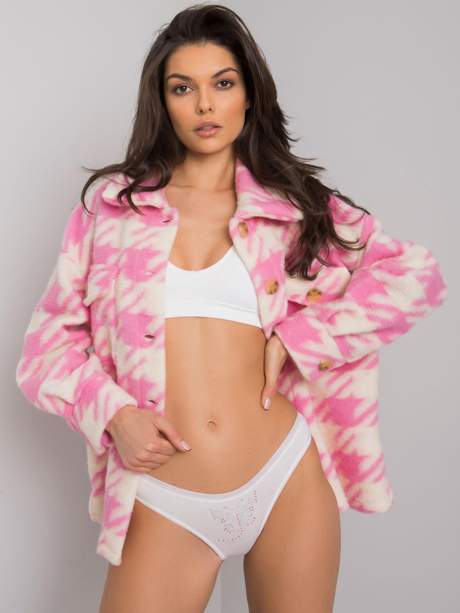 Biele dámske klasické nohavičky s kamienkami BR-MT-11361-1-white Veľkosť: XL