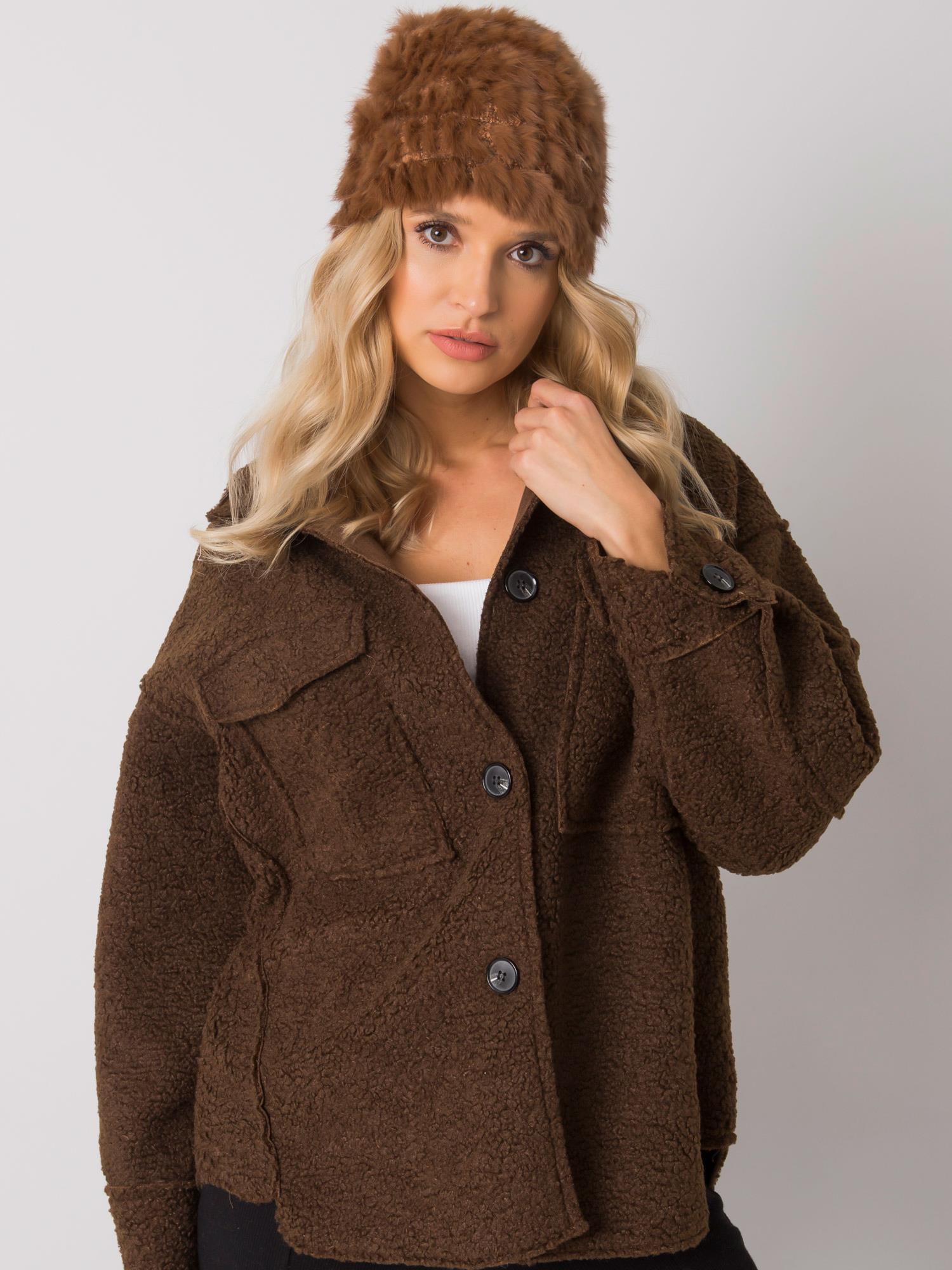 SVETLOHNEDÁ KOŽUŠINOVÁ ČIAPKA AT-CZ-16801.38-LIGHT BROWN Veľkosť: ONE SIZE