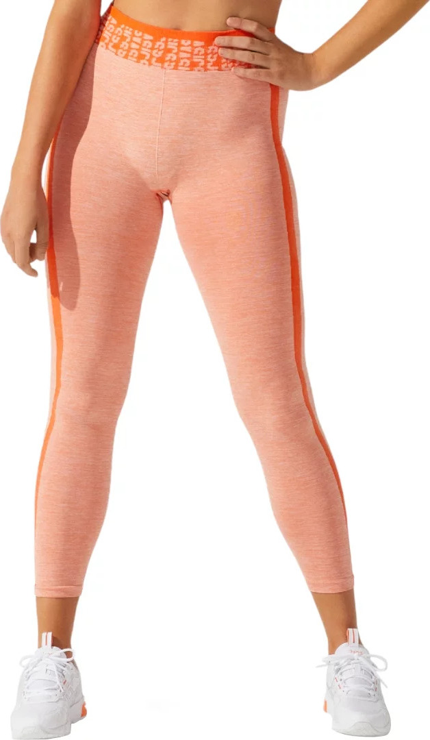 Oranžové dámske legíny Asics W Cropped Logo Seamless Tight 2032B789-800 Veľkosť: L