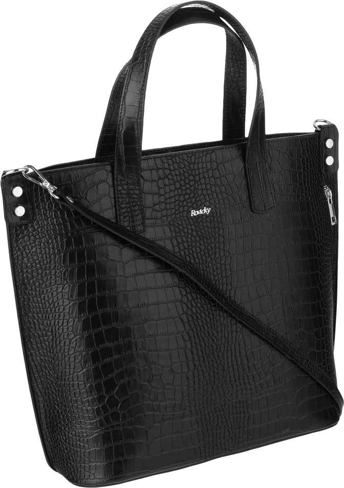 ROVICKY ALIGATOR shopper kabelka - čierna TWR-77 Veľkosť: ONE SIZE