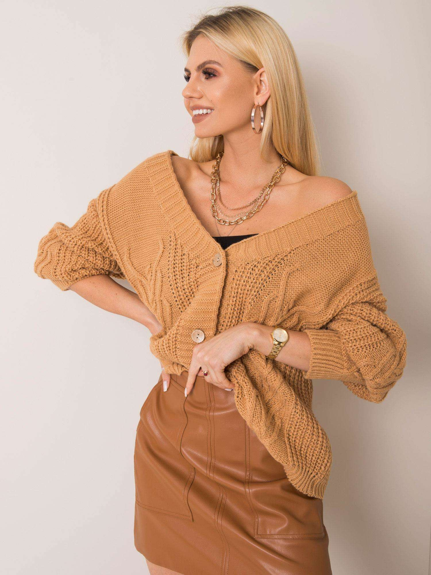 Camel dámsky sveter TW-SW-BI-22022.97-camel Veľkosť: ONE SIZE