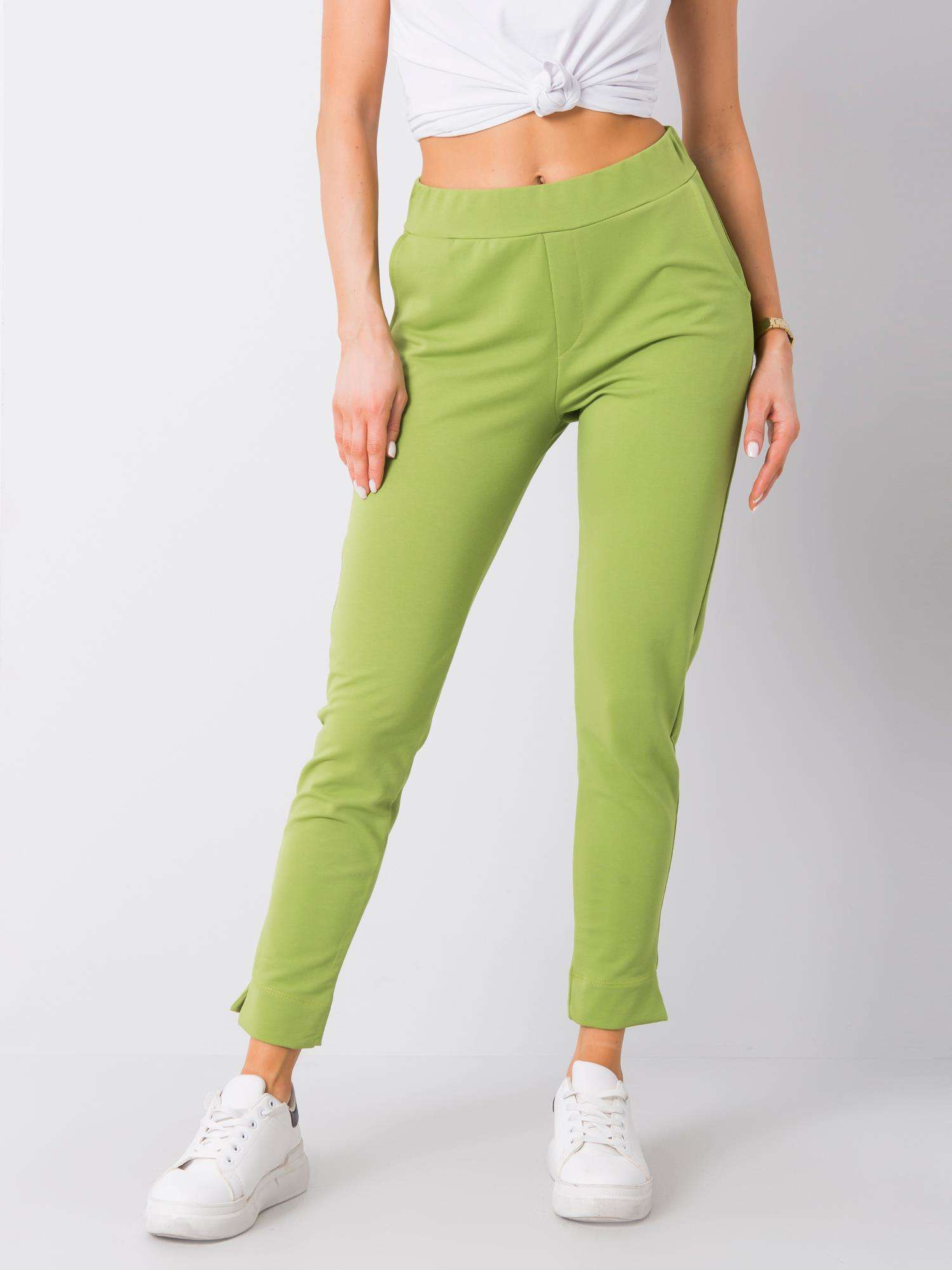 Zelené dámske nohavice RV-DR-5222.59-green Veľkosť: XL