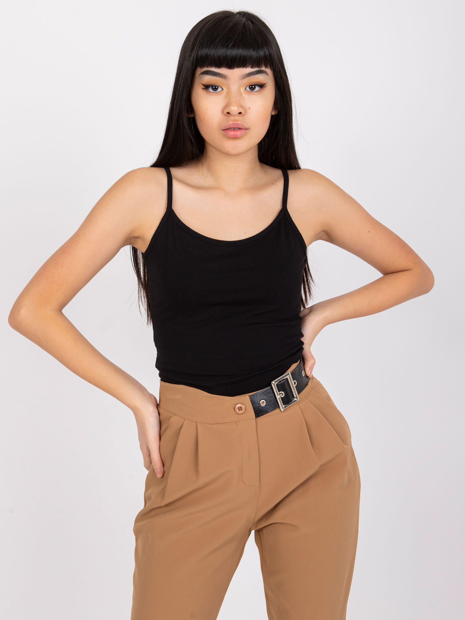 Černý basic top Indiana RV-TP-7540.04-black Veľkosť: S