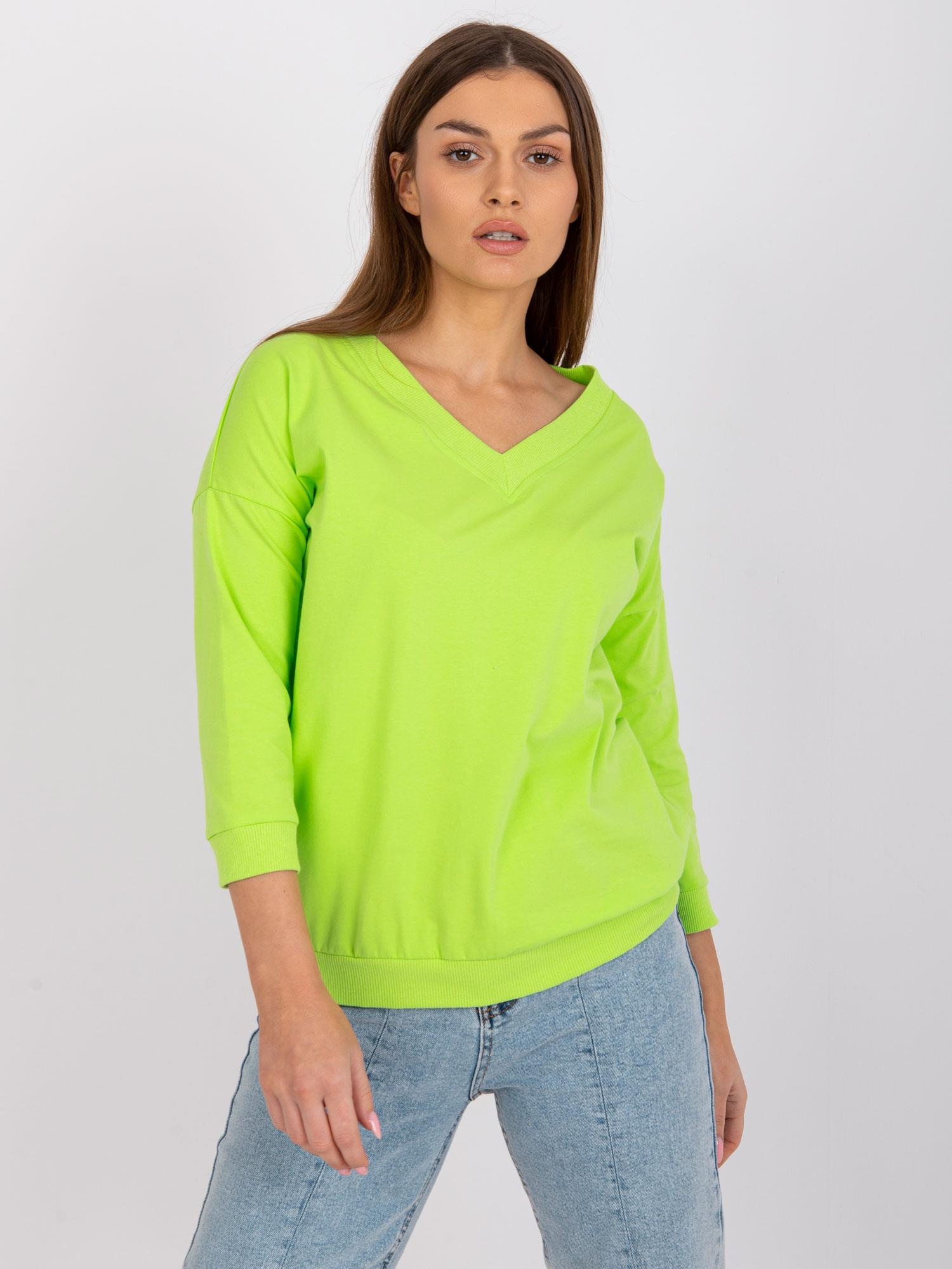 Basic limetková blúzka Olivia RV-BZ-7542.41X-lime green Veľkosť: L/XL