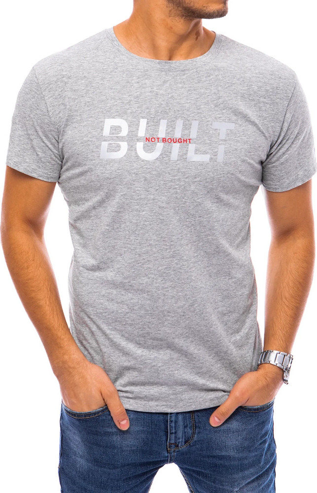 Svetlosivé tričko "Built not bought" RX4726 Veľkosť: 2XL