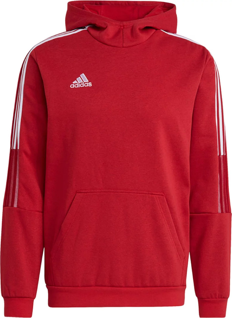 Červená pánska mikina adidas Tiro 21 Sweat Hoody GM7353 Veľkosť: L
