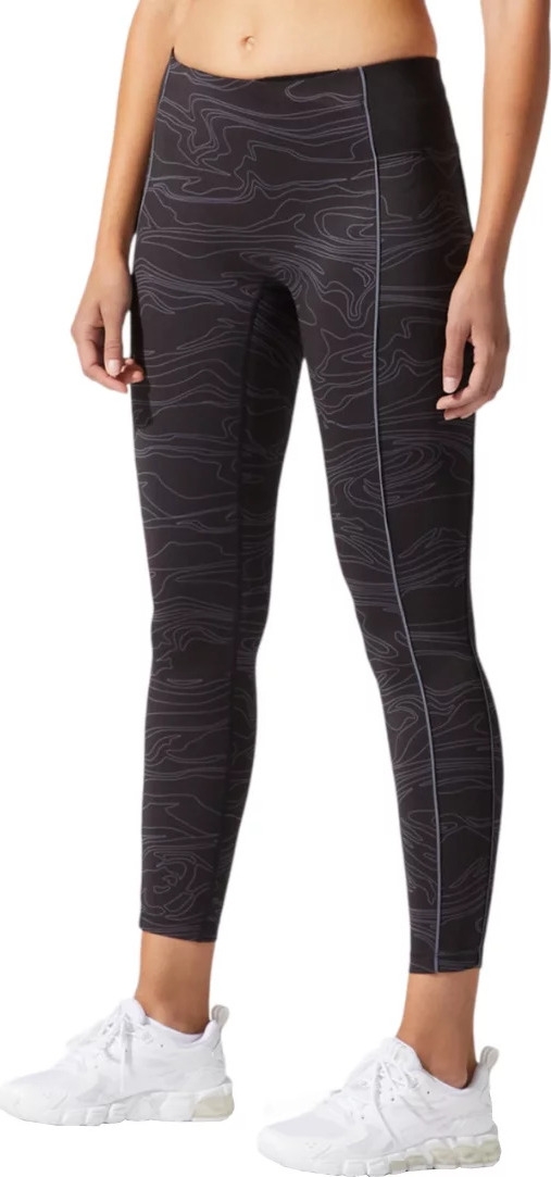Čierne vzorované dámske legíny Asics Piping GPX Tight 2032B782-001 Veľkosť: M