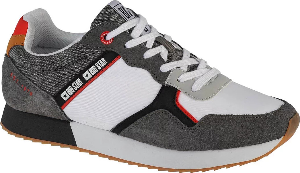 Sivo-biele pánske tenisky Big Star Shoes JJ174147 Veľkosť: 44