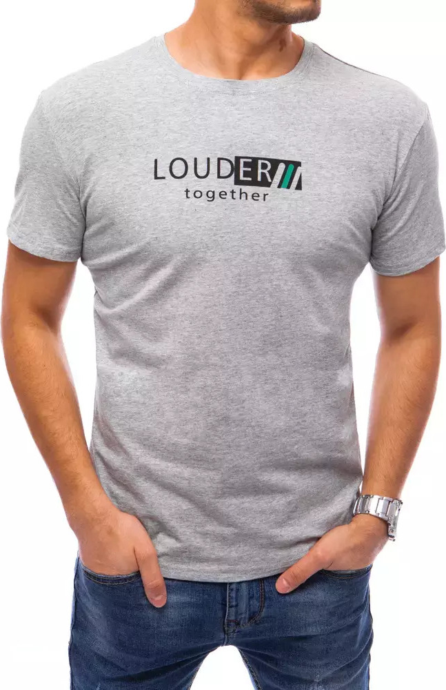 SIVÉ TRIČKO &QUOT;LOUDER TOGETHER&QUOT; S KRÁTKYM RUKÁVOM RX4727 Veľkosť: XL