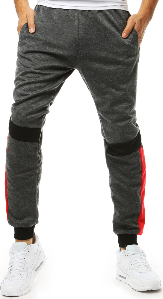 Antracitové tepláky s farebnými vsadkami UX3543 Veľkosť: L