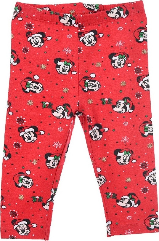 Červené vianočné legínky Minnie Mouse Veľkosť: 74