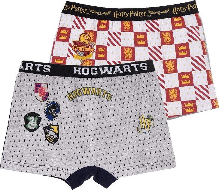 Dvojbalenie boxeriek Harry Potter - červeno-biela/sivá Veľkosť: 146/152