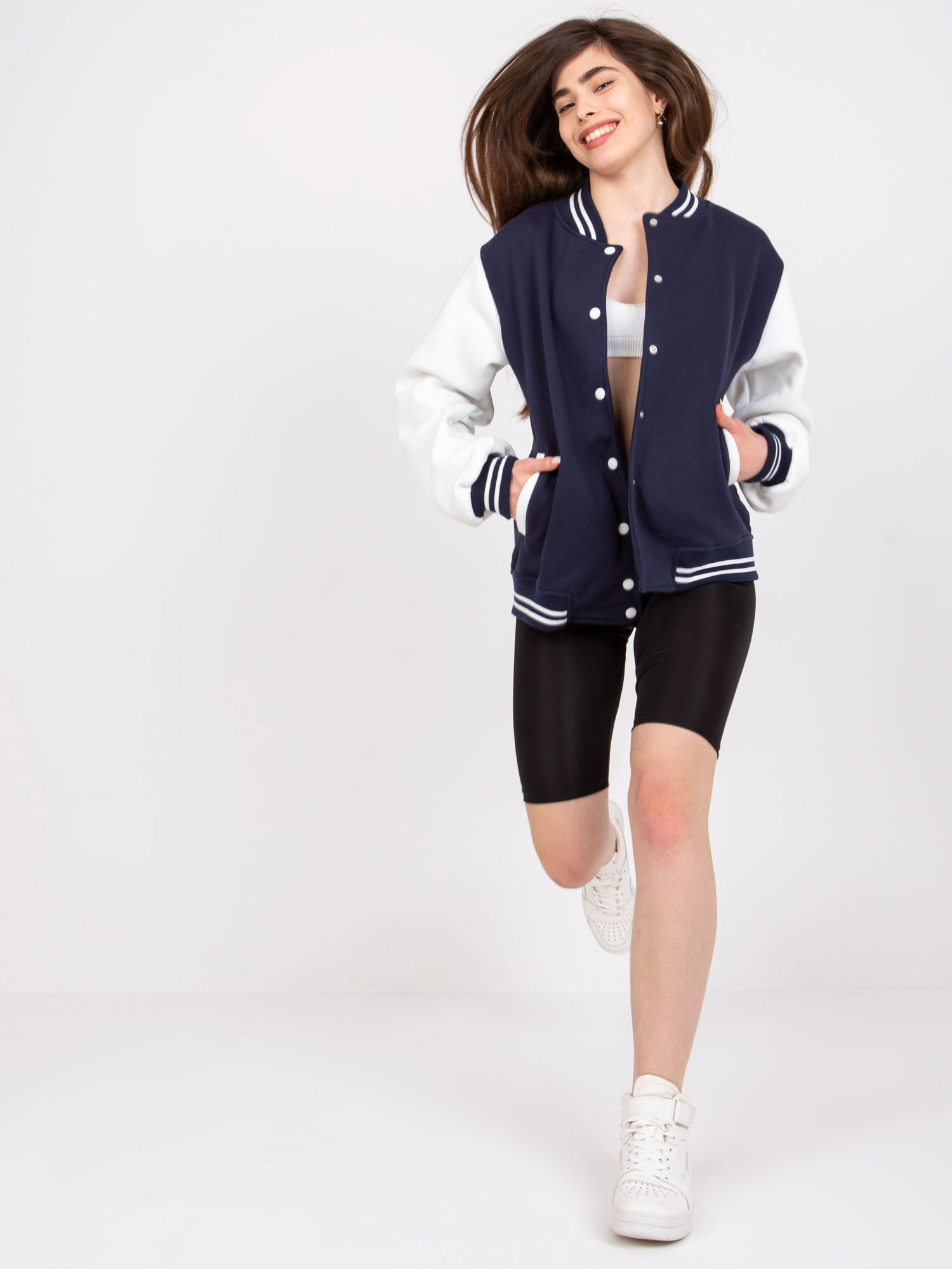 Modro-biely bomber Menorca -EM-BL-722.44P-navy-white Veľkosť: L/XL