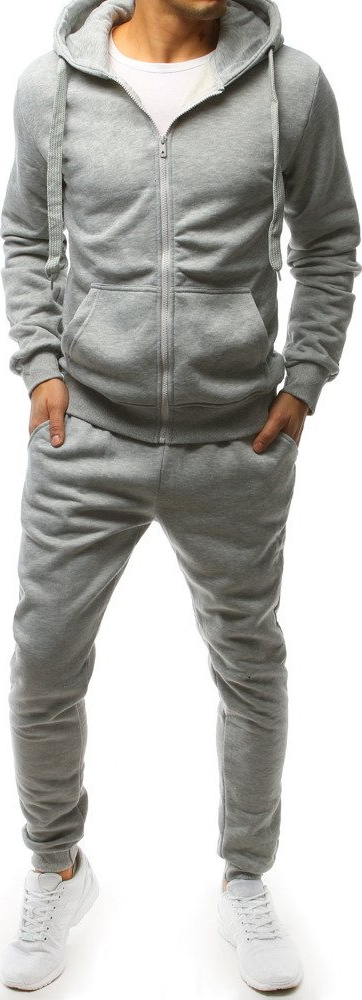 Svetlosivá pánska tepláková súprava na zips AX0381 Veľkosť: M