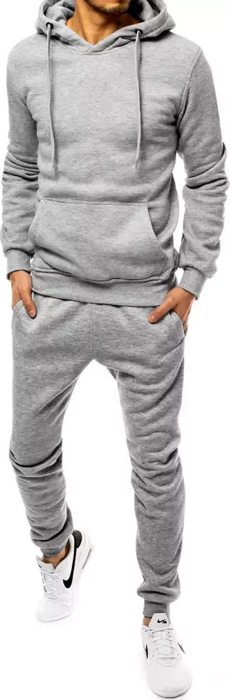 Svetlosivá pánska tepláková súprava s kapucňou AX0384 Veľkosť: 2XL