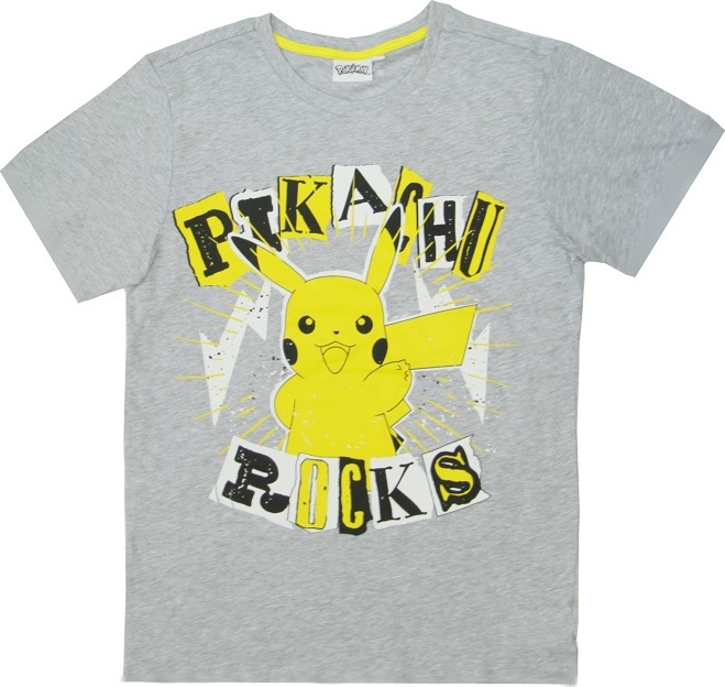 Sivé pánske tričko Pokemon Pikachu Veľkosť: S