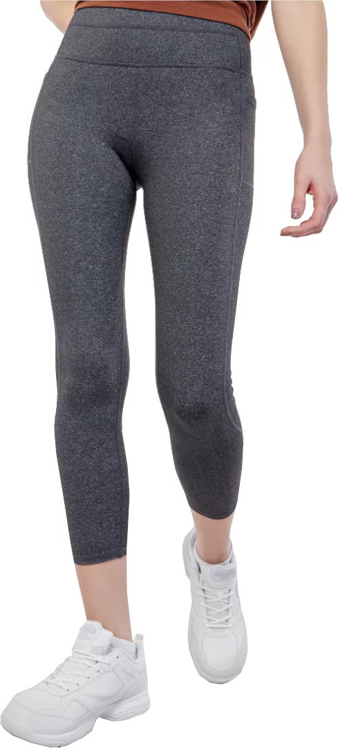 Tmavosivé dámske legíny Skechers Go Walk High Waisted 7/8 Legging W03LG31B-GYS Veľkosť: M