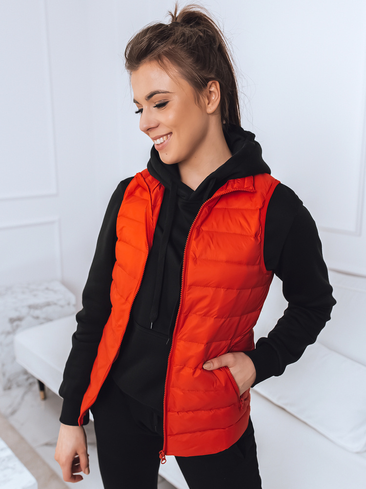 Červená prešívaná vesta bez kapucne ROSILA TY2578 Veľkosť: S