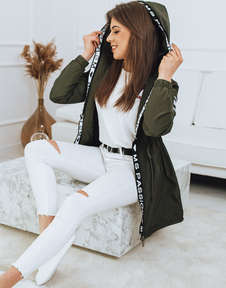 Khaki dlhá parka MIKA TY2723 Veľkosť: XL