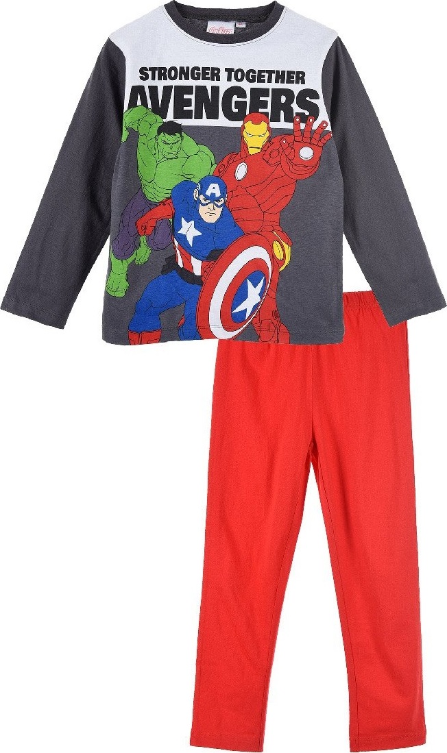 Sivo-červené chlapčenské pyžamo Avengers Marvel Veľkosť: 104