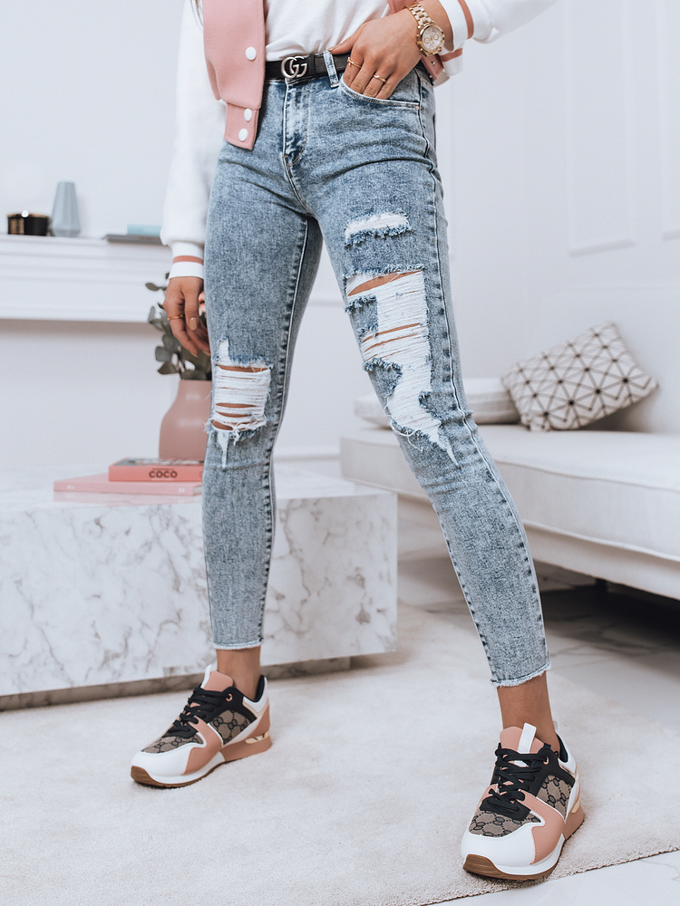 Modré rifle DANNA s dierovaním UY1121 Veľkosť: XL