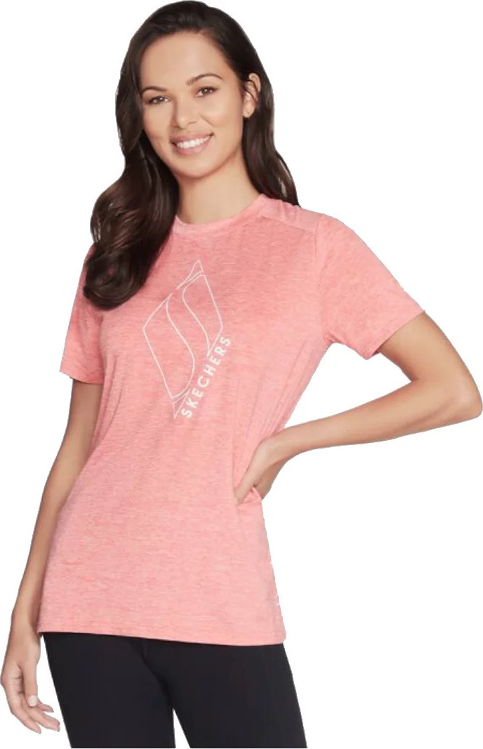 Marhuľové tričko Skechers Diamond Blissful Tee W1TS327-CRL Veľkosť: S