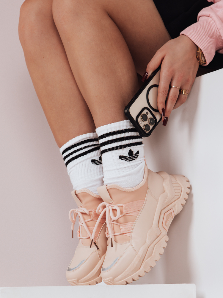 Ružové sneakersy na platforme TONIS ZY0124 Veľkosť: 38