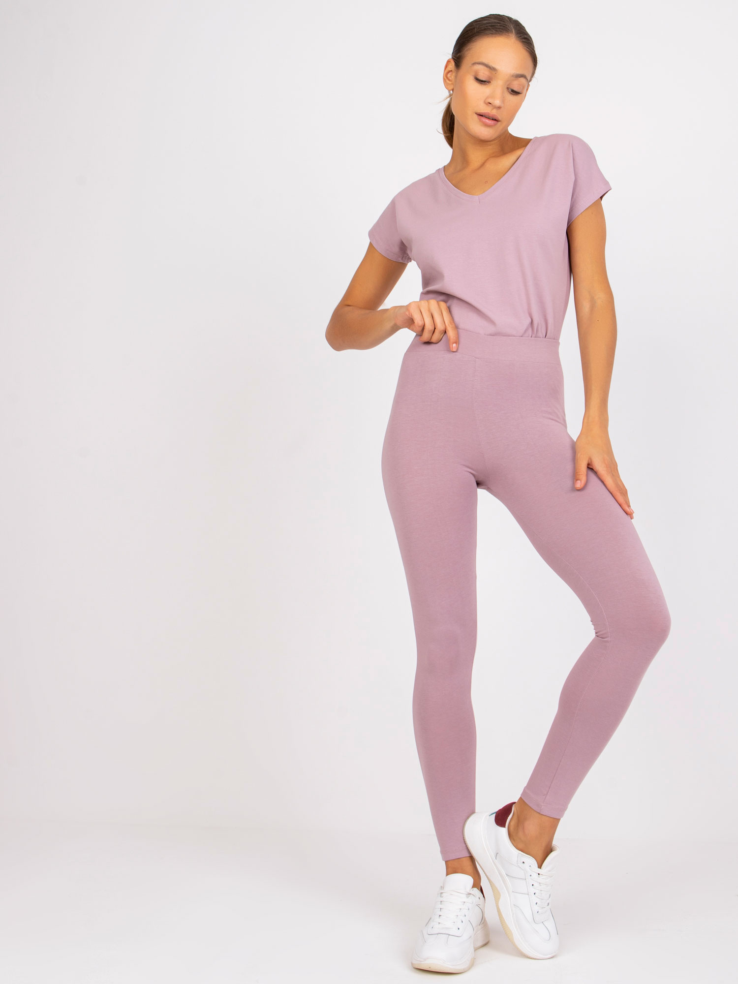Púdrové legíny Brigitte -AP-LG-A-002-powder pink Veľkosť: L