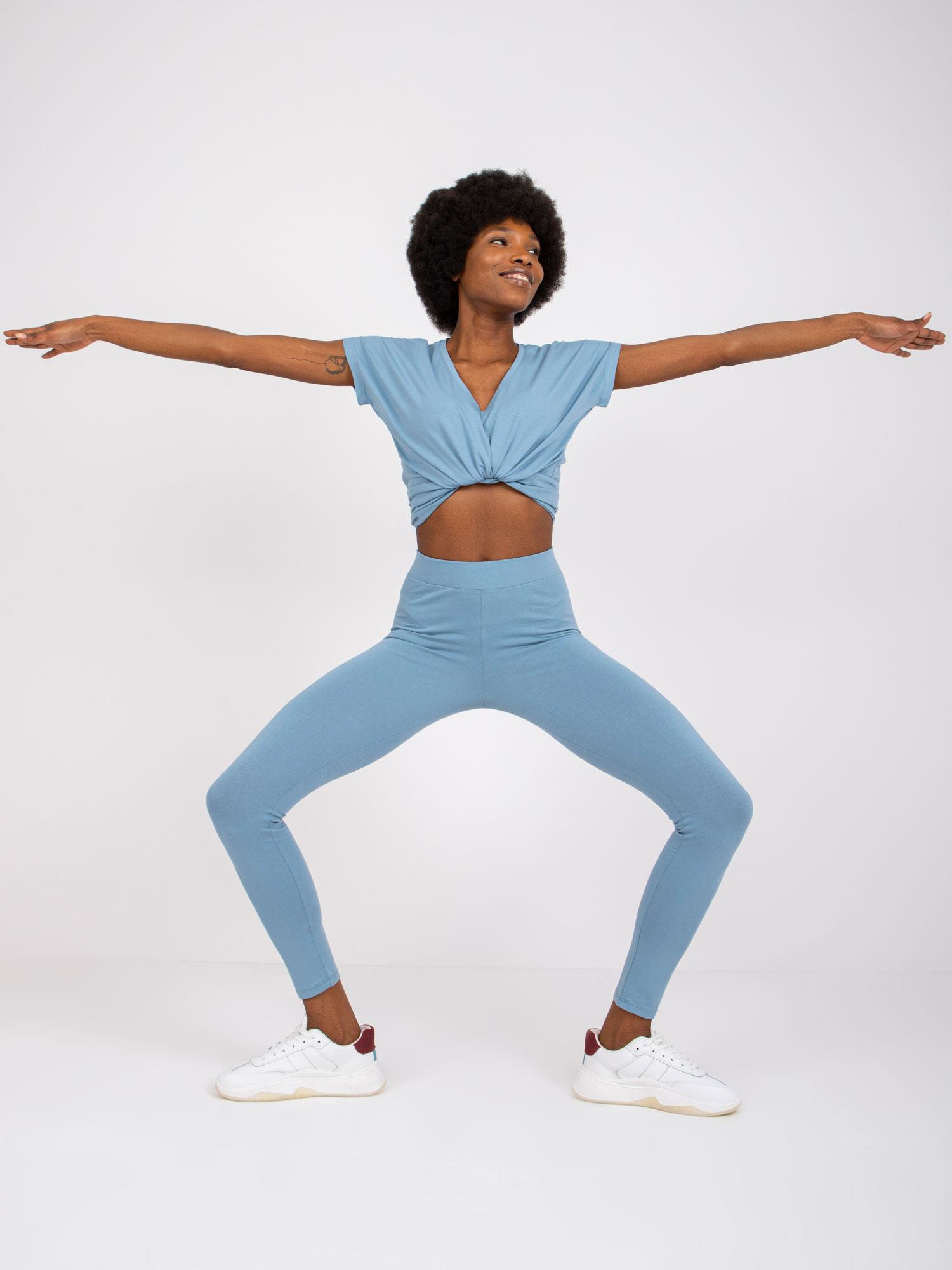 Svetlomodré legíny Brigitte -AP-LG-A-002 Veľkosť: XL