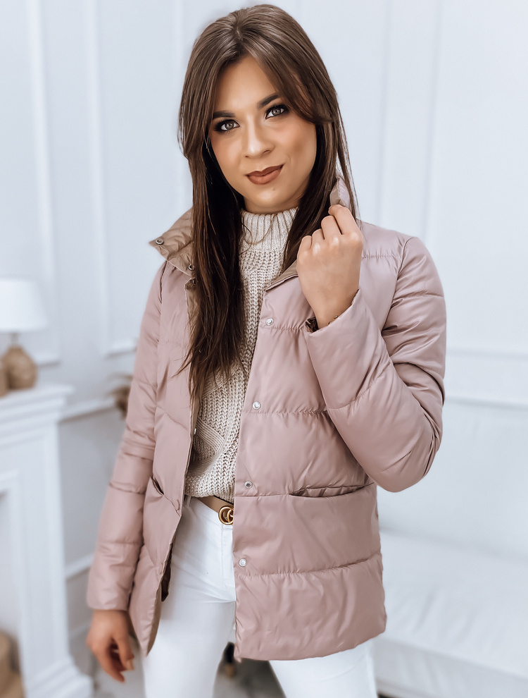 Svetloružová prechodová bunda IRINA TY2526 Veľkosť: M