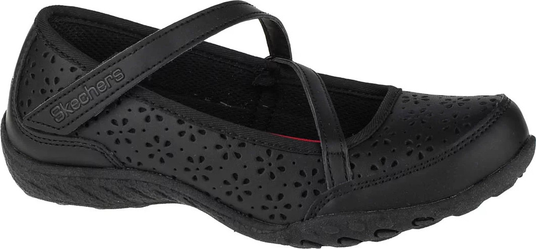 Čierne dievčenské baleríny Skechers Breathe Easy Playground Popp 82277L-BBK Veľkosť: 27