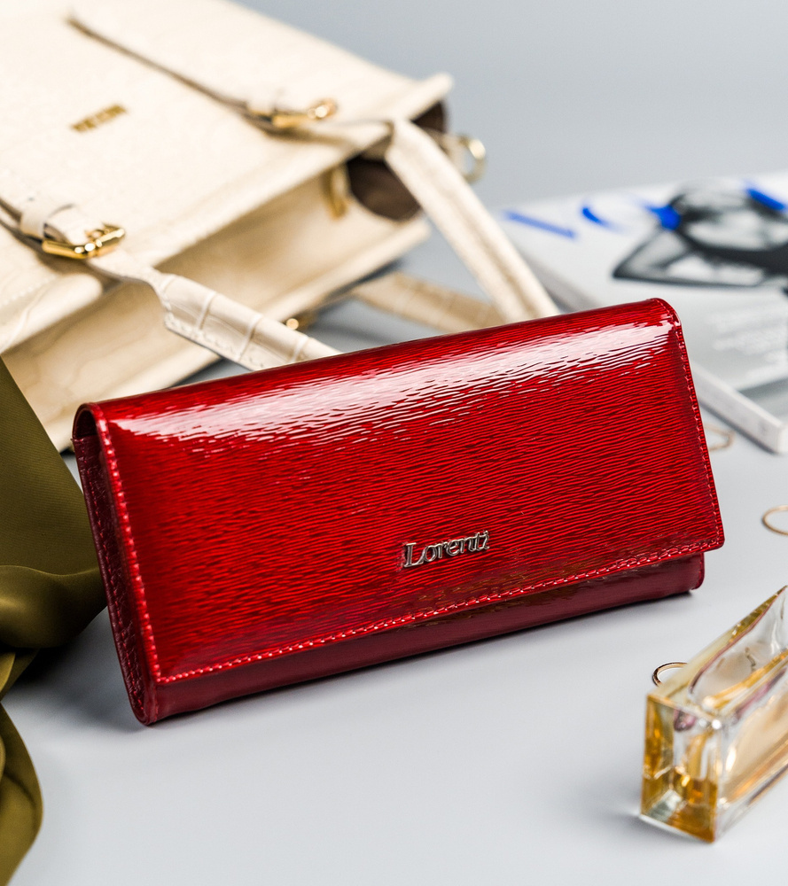 Lorenti Červená peňaženka S103 72401-SH NAPIS RED Veľkosť: ONE SIZE