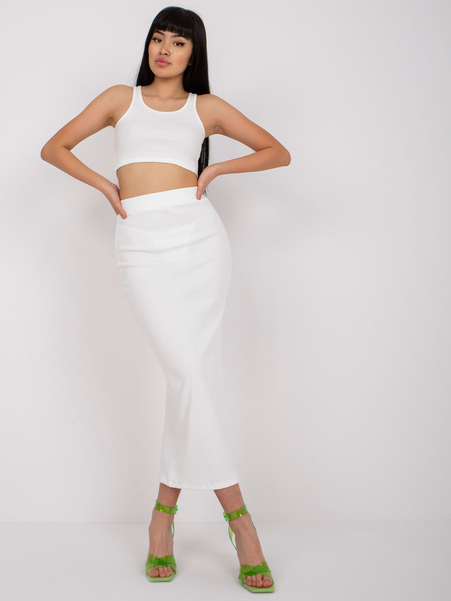 Smotanový letný komplet RV-KMPL-7846.66-ecru Veľkosť: S