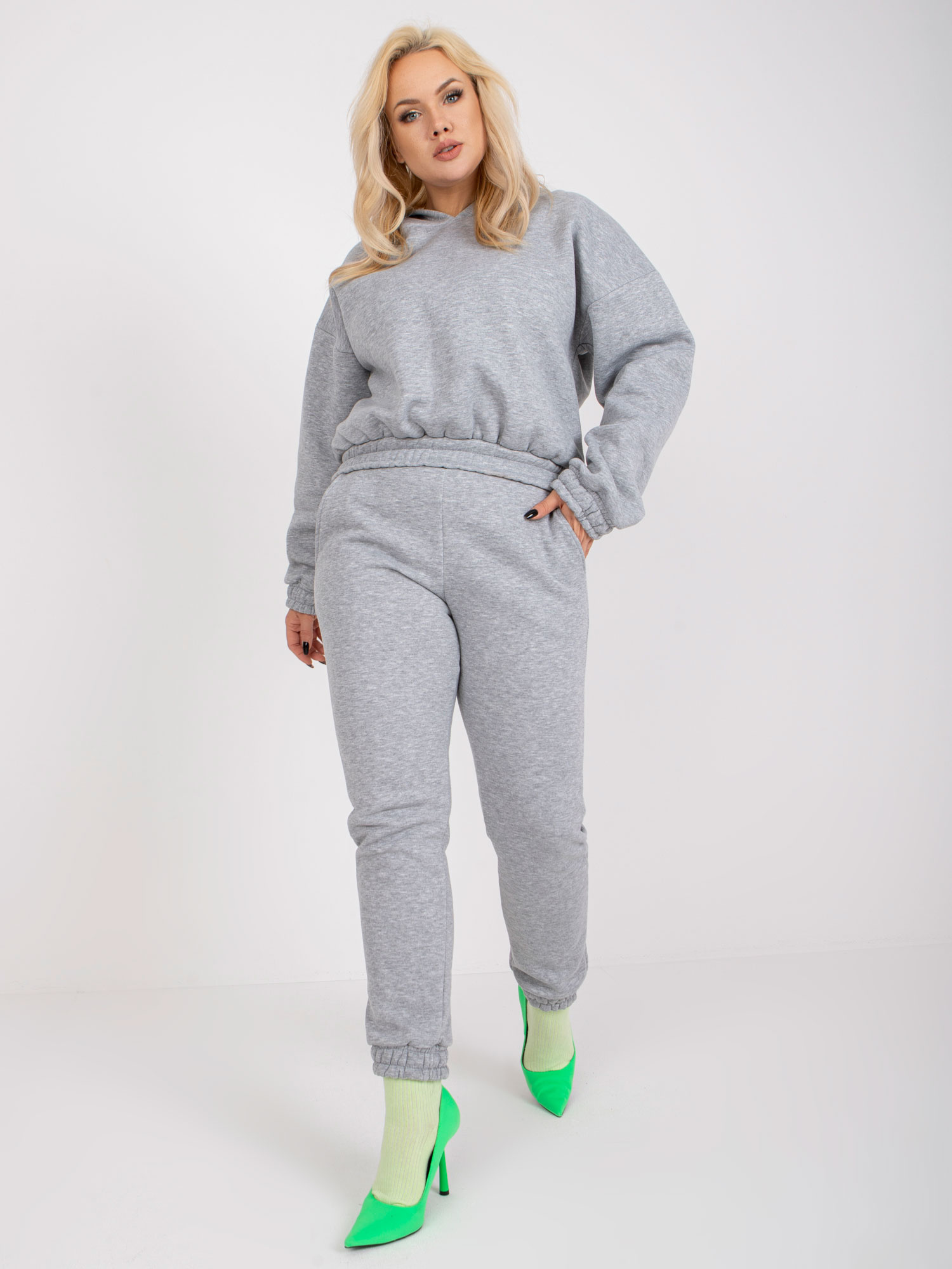 Sivá tepláková súprava s kapucňou -EM-KMPL-7530.03X-grey Veľkosť: L