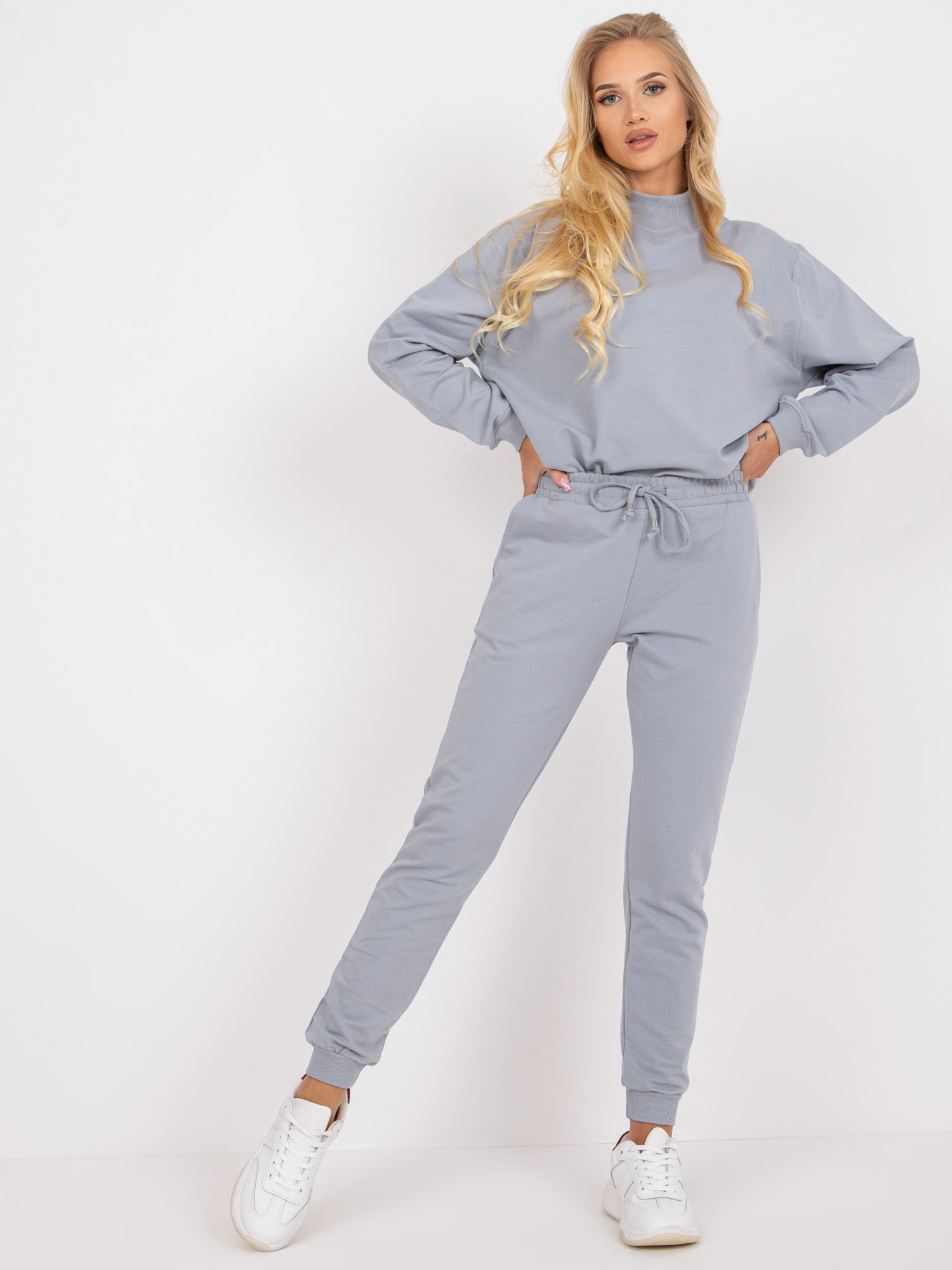 Sivé basic tepláky s vreckami AP-DR-A-003-grey Veľkosť: XL