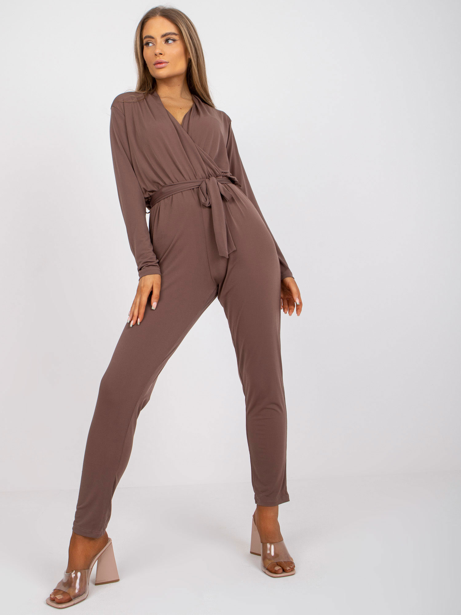 Hnedý dlhý overal Serafini -EM-KO-U603.46P-brown Veľkosť: ONE SIZE