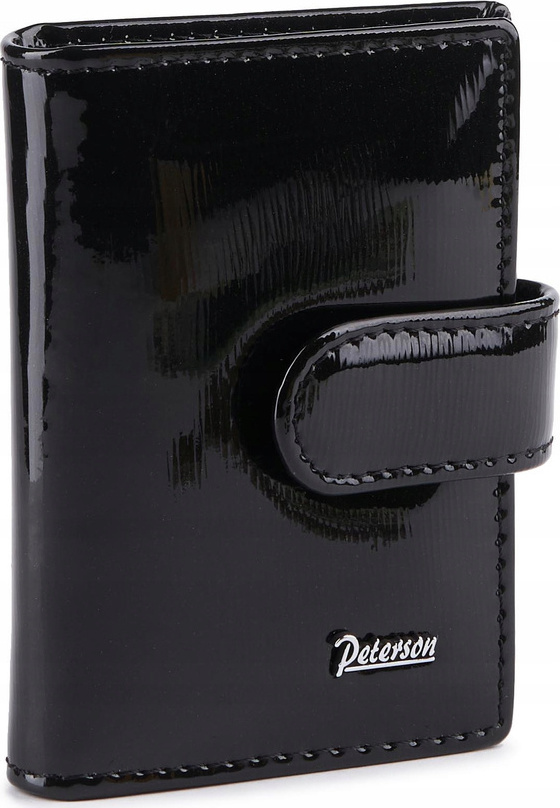 Peterson Čierne lesklé púzdro na vizitky PTN BC-103-BLACK Veľkosť: ONE SIZE