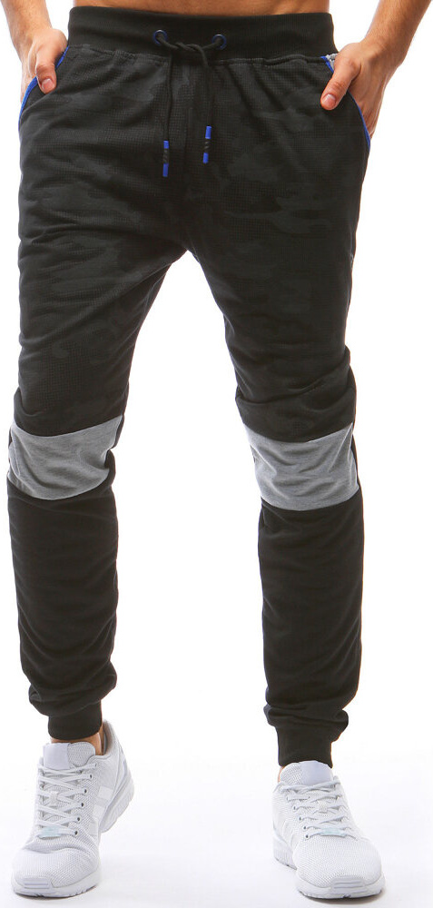 Čierne tepláky so sivým pruhom UX3630 Veľkosť: M