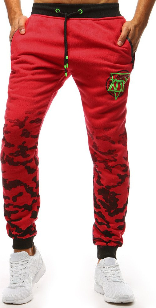 Červené maskáčové tepláky UX3618 Veľkosť: M