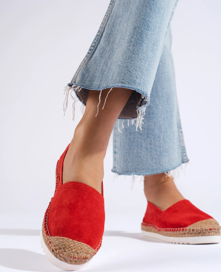 TEHLOVÉ KLASICKÉ KOŽENÉ ESPADRILKY NA PLATFORME GM0102R Veľkosť: 37