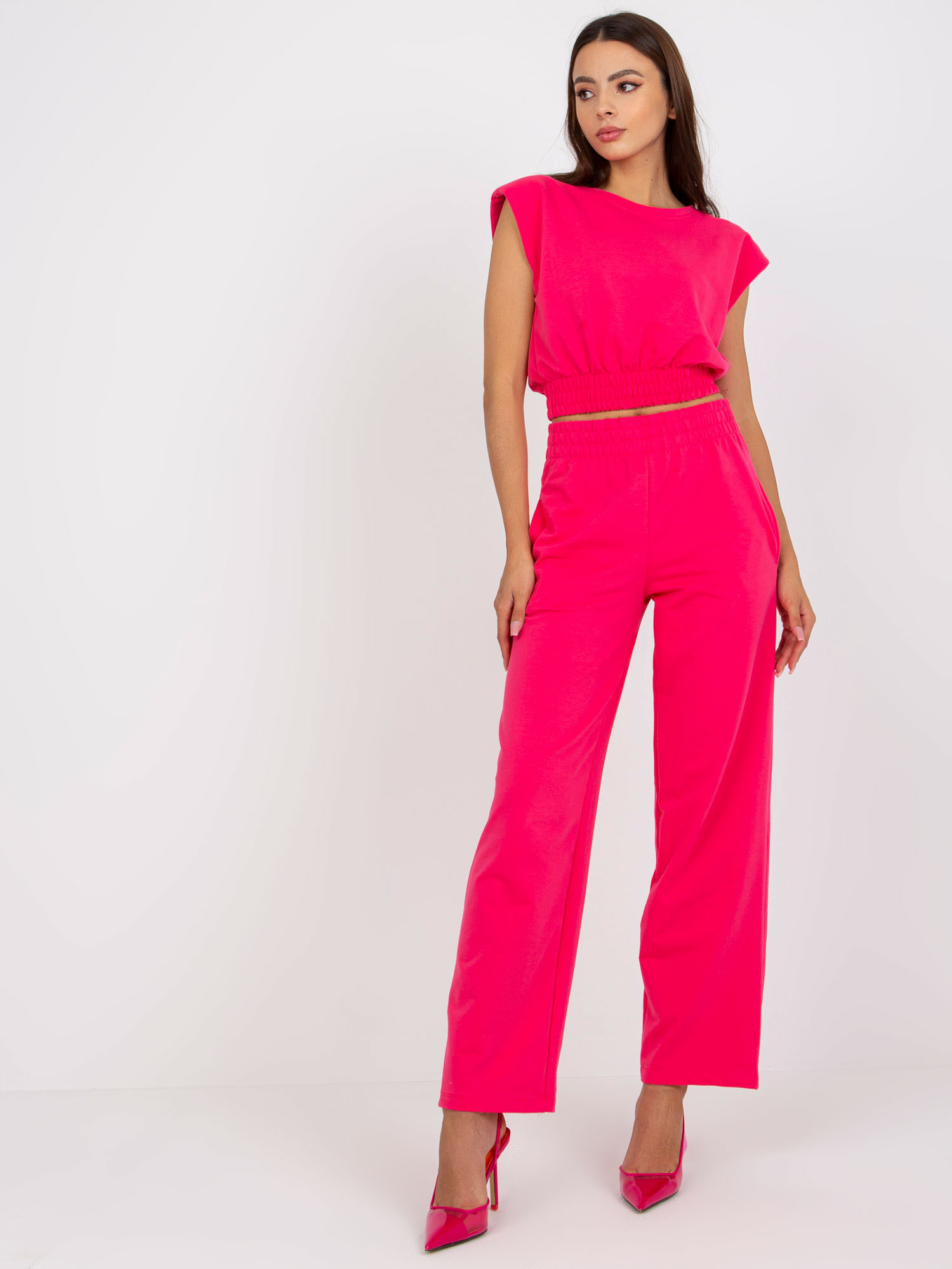 Fuchsiový teplákový komplet -WN-KMPL-VE09.05-fuchsia Veľkosť: L