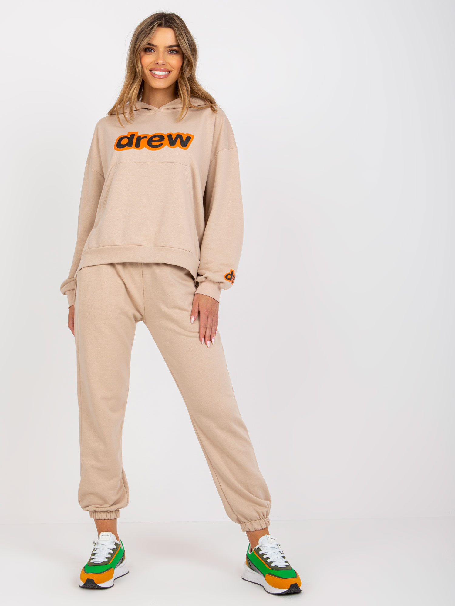 Béžová tepláková súprava DREW -EM-KMPL-727.05X-beige Veľkosť: ONE SIZE